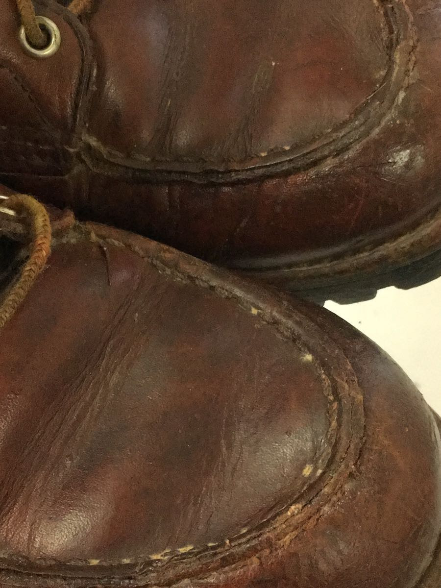 RED WING◆80s/VINTAGE/犬タグ/レースアップ/劣化有/レースアップブーツ/US9.5/BRW/レザー_画像6