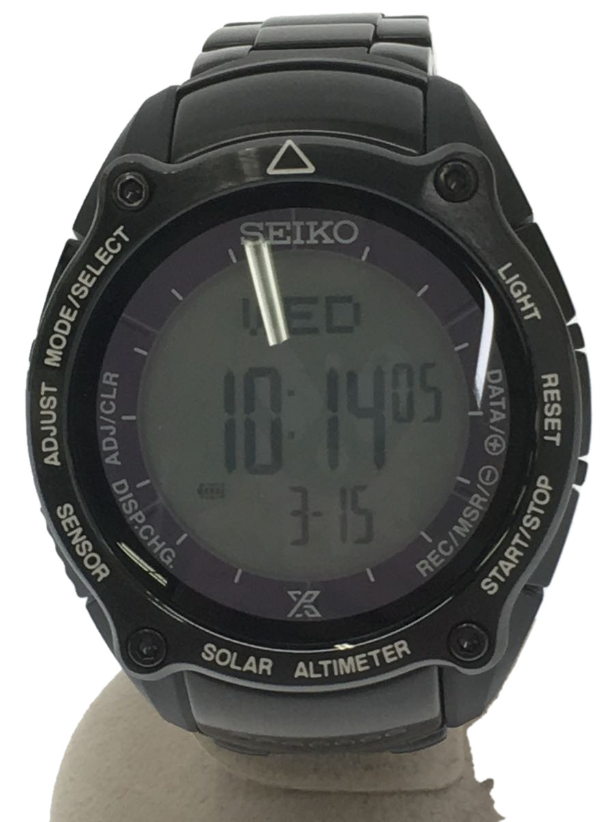 SEIKO◆クォーツ腕時計/デジタル/チタン/S822-0080