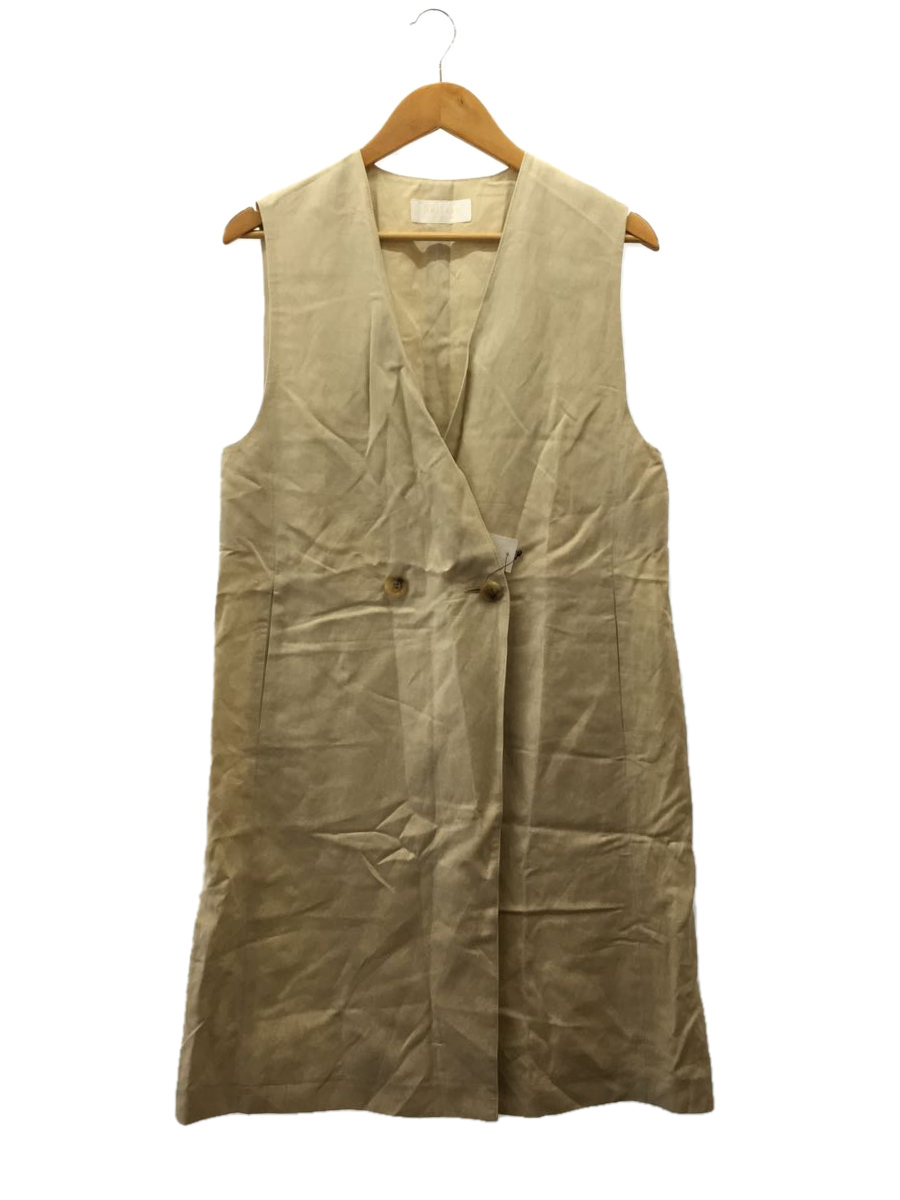 超美品 BALLSEY◇ジレベスト/36/リネン/BEG/11-07-12-07432/ボールジィ