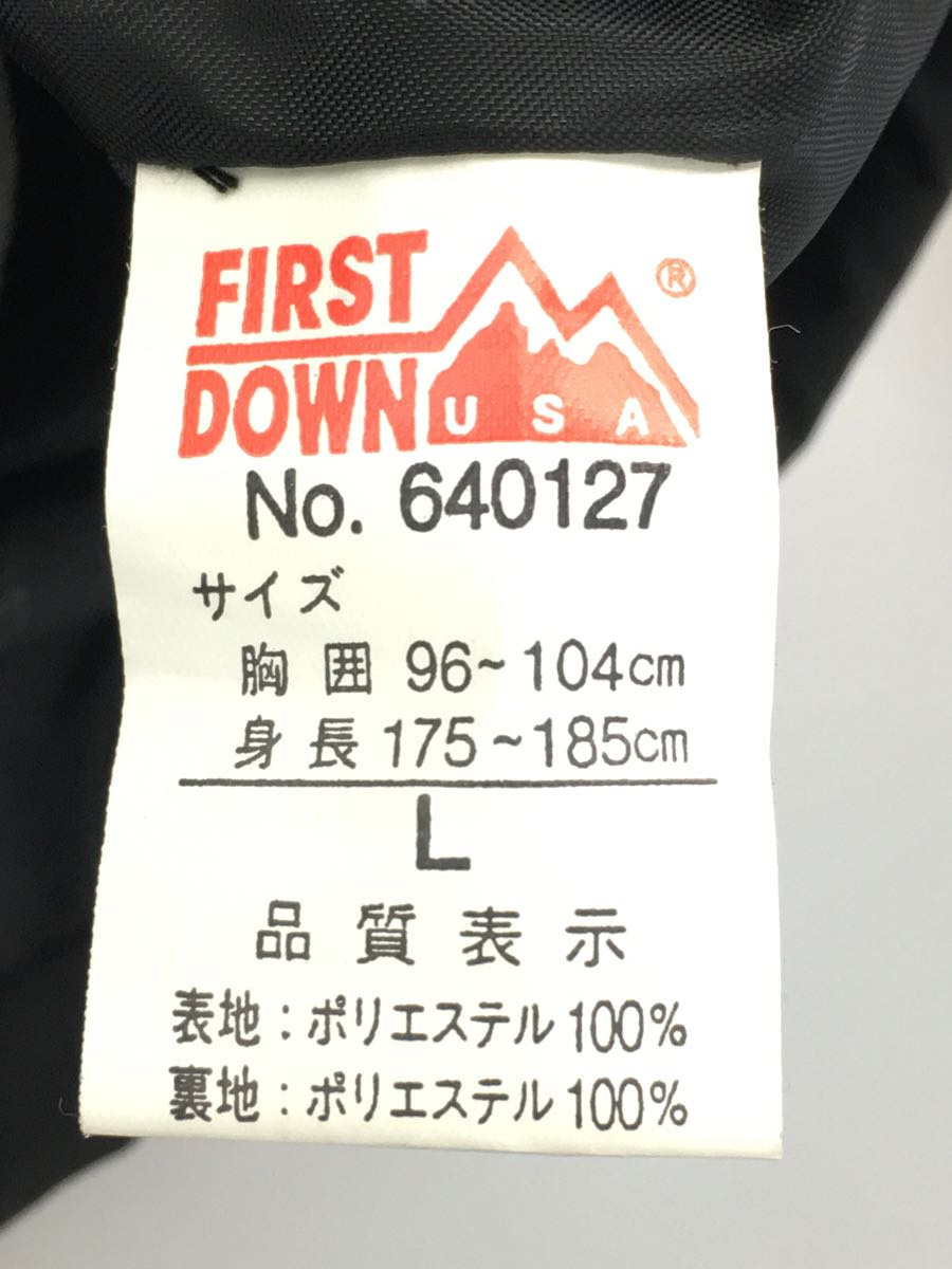 FIRST DOWN◆マウンテンパーカ/L/ポリエステル/BLK/640127_画像4