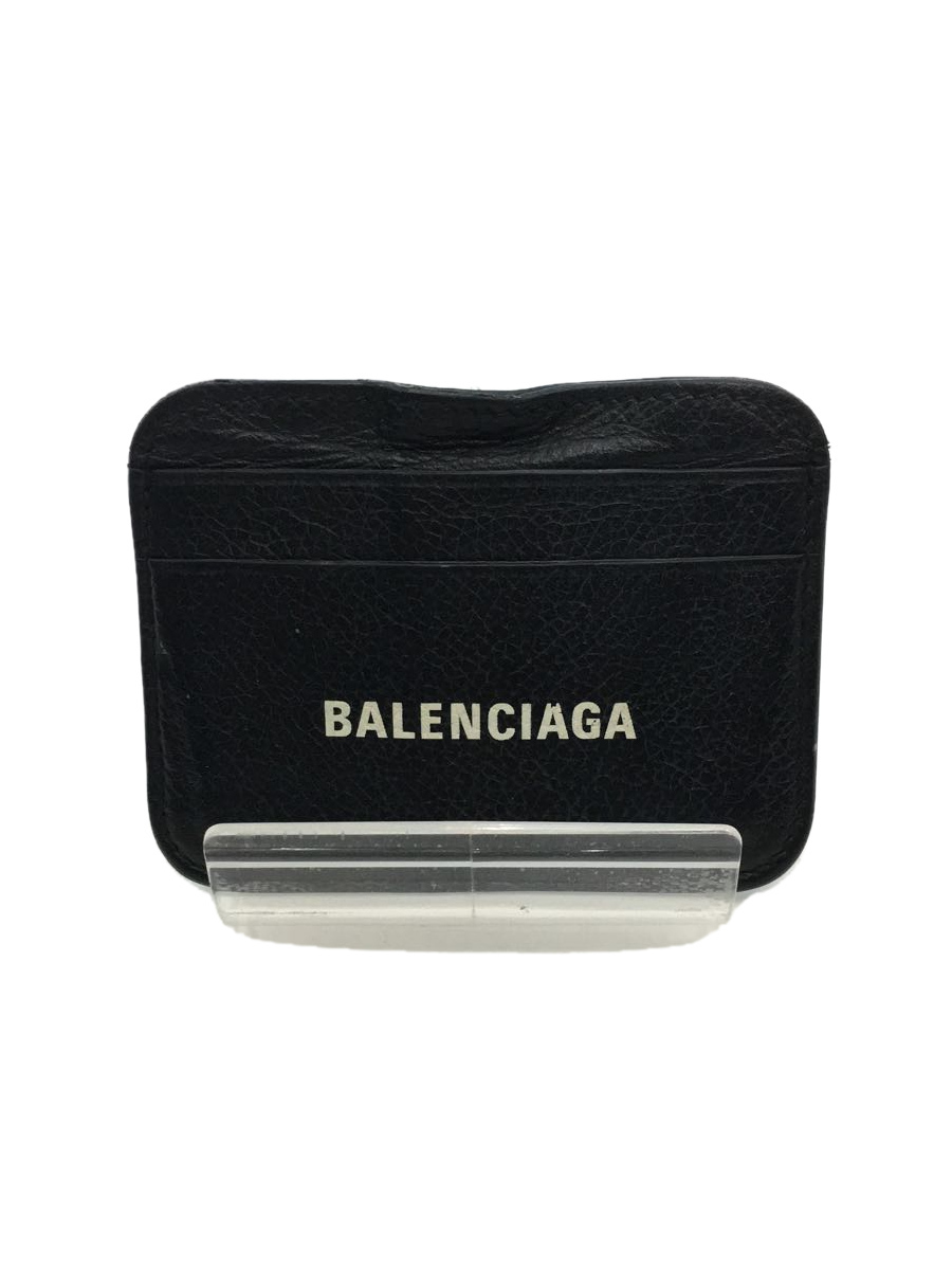 BALENCIAGA◆カードケース/レザー/BLK/メンズ/593812_画像1