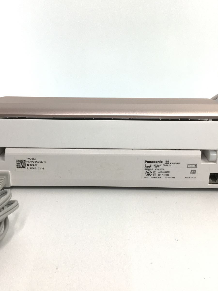 Panasonic◆FAX KX-PD550DL-N/電話/子機付き/2022年製/パナソニック/ピンク_画像5