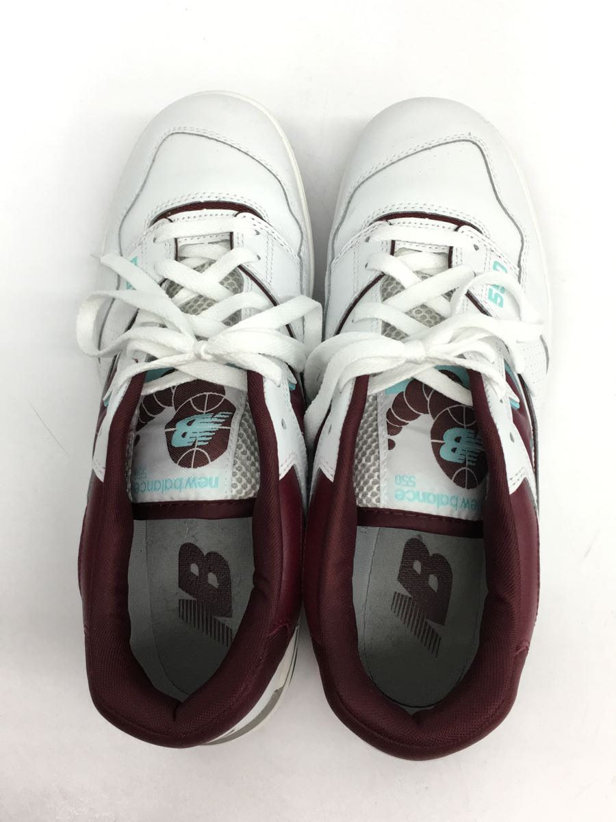 NEW BALANCE◆BB550WBG/Burgundy/ローカットスニーカー/28.5cm/ホワイトxバーガンディ/シューズ/靴_画像3