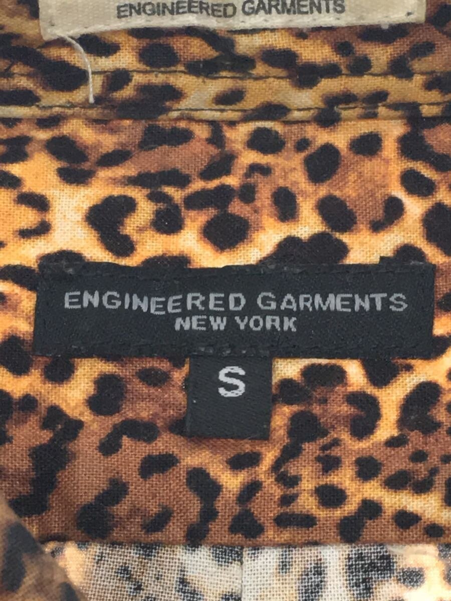 Engineered Garments◆Rounded Collar Shirt-Leopard Print/ラウンドカラーシャツ/S/レオパード/茶_画像3