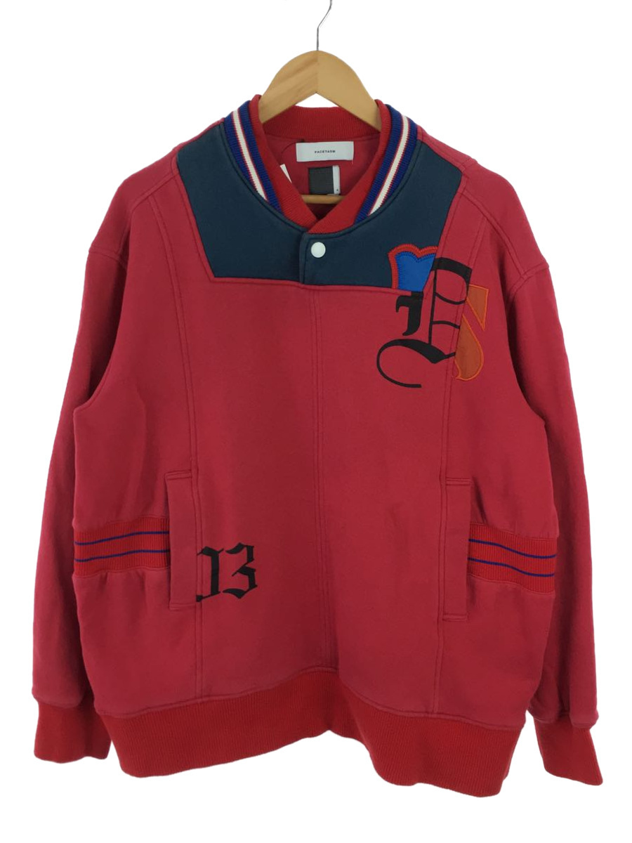 FACETASM◆トップス/4/コットン/RED/ZUK-2320-01/COLLEGE PULLOVER_画像1