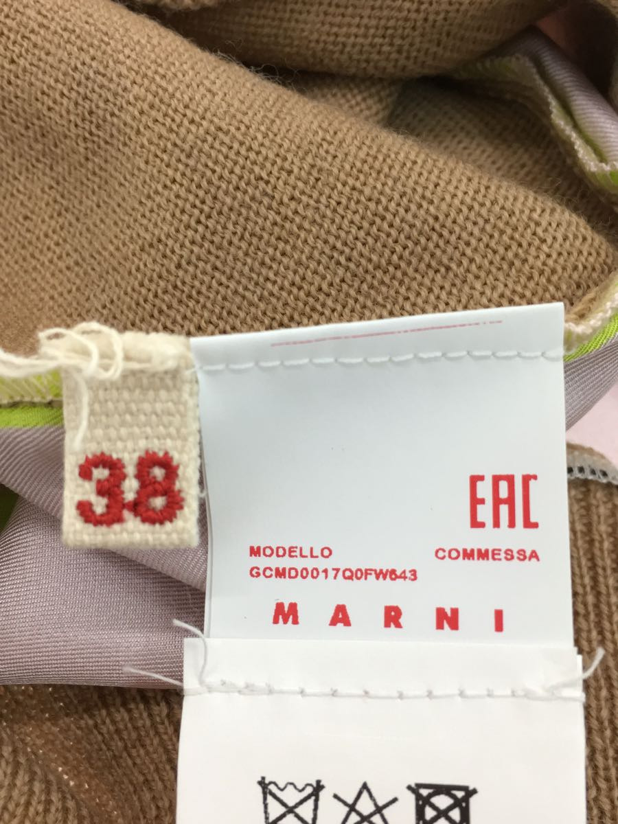 MARNI◆ニットベスト(薄手)/38/ウール/BEG/総柄FRANKNAVIN/18AW/スカーフ/スペースシャトル_画像4