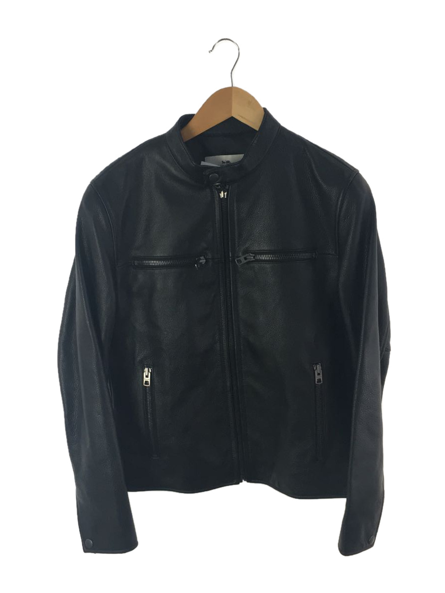 COACH◇シングルライダースジャケット/S/牛革/BLK/F86594