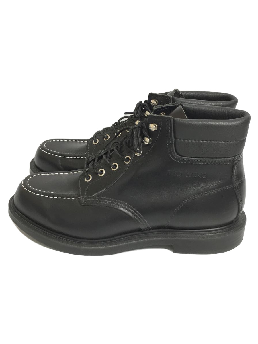 RED WING◆ブーツ/UK10/BLK/レザー/8133/アメリカ製