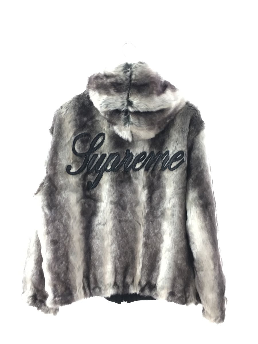 Supreme◇20AW Faux Fur Reversible Hooded Jacket/L/ポリエステル/リバーシブル 