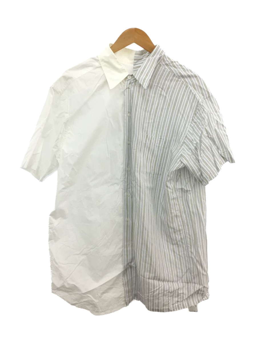 最新発見 MM6◇21SS/ドッキングシャツ/半袖シャツ/38/コットン/WHT