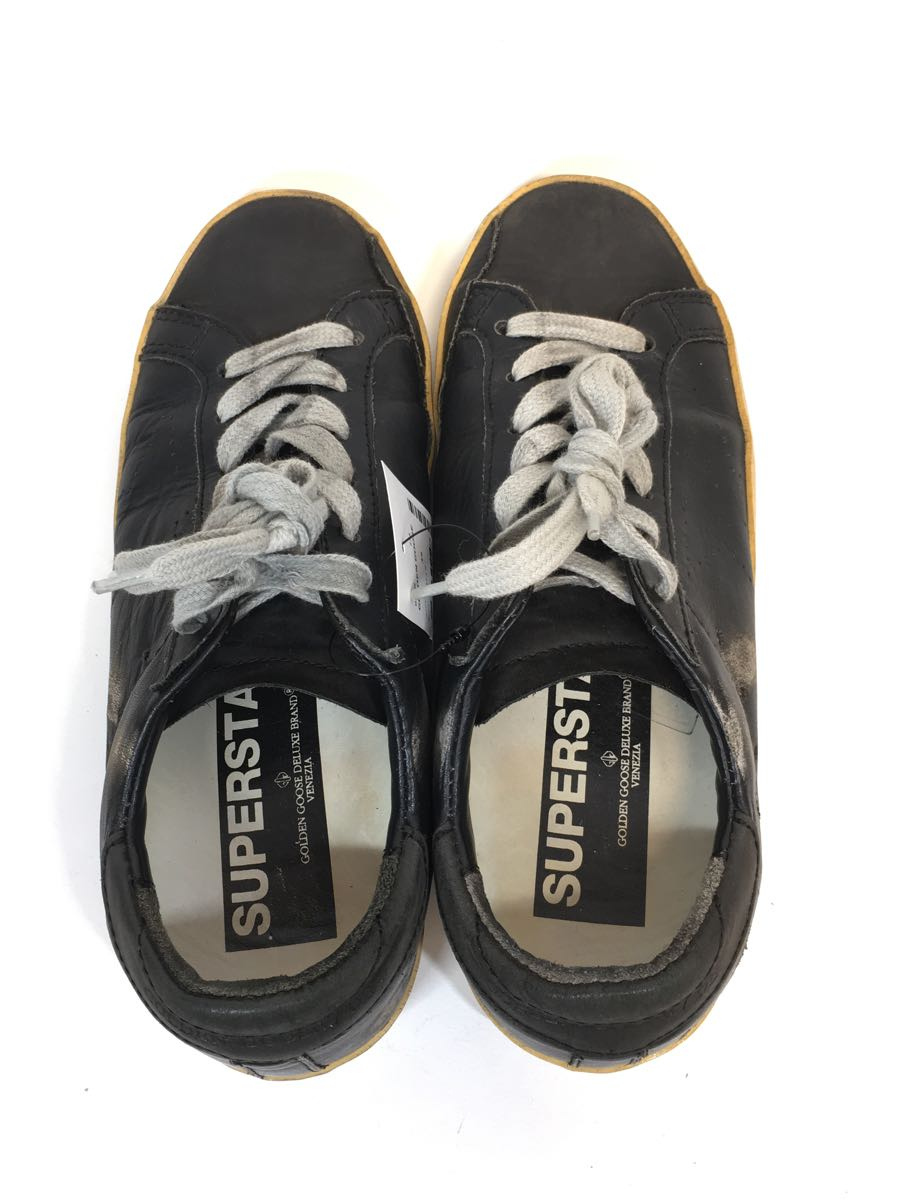 GOLDEN GOOSE◆ローカットスニーカー/35/ブラック/レザー/ビンテージ加工_画像4