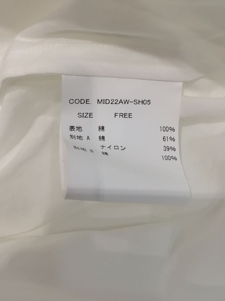 Midorikawa◇21AW/ZIP PULLOVER SHIRTS/長袖シャツ/FREE/コットン/WHT