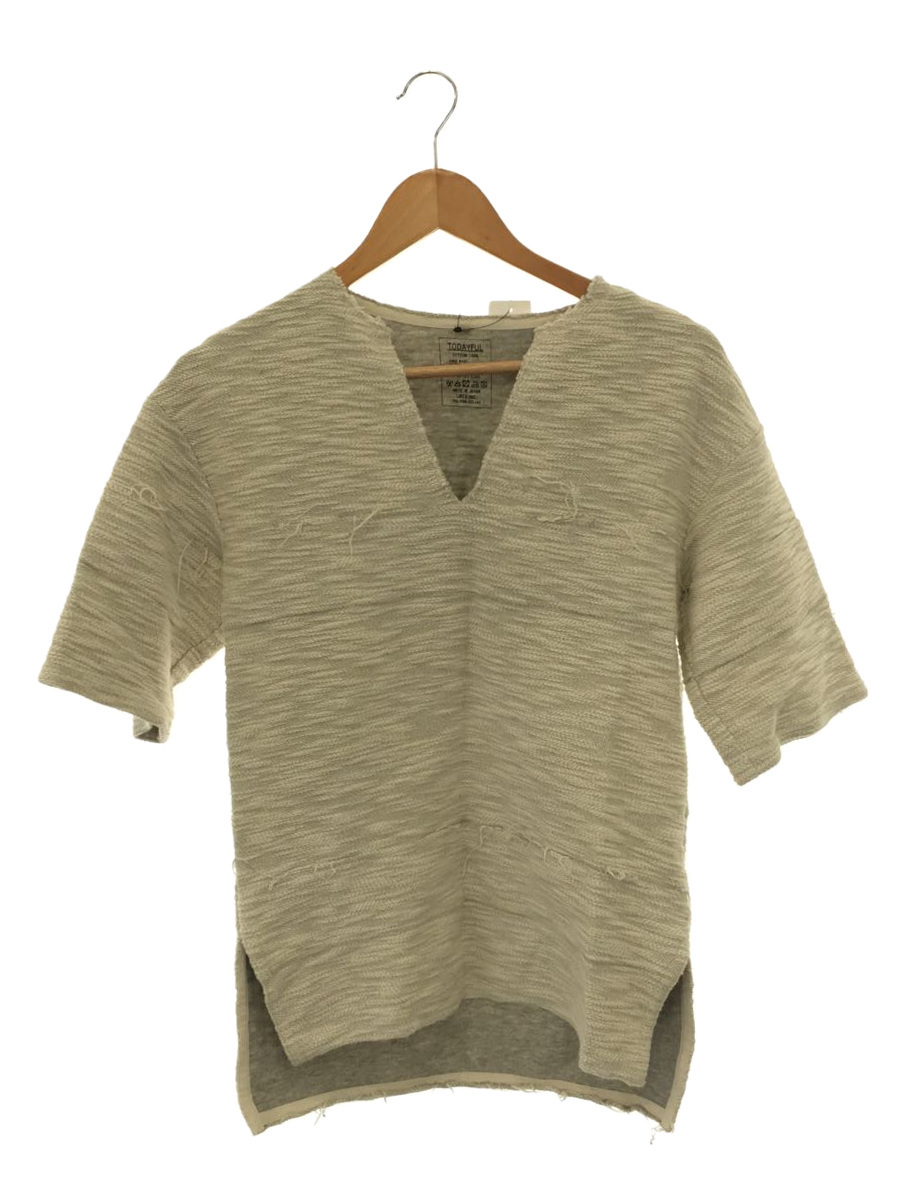 TODAYFUL*7 minute sleeve cut and sewn /36/ cotton / beige / plain 