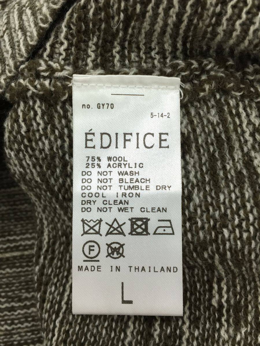 EDIFICE◆セーター(厚手)/L/ウール/KHK/22-080-300-4200-3-0_画像3
