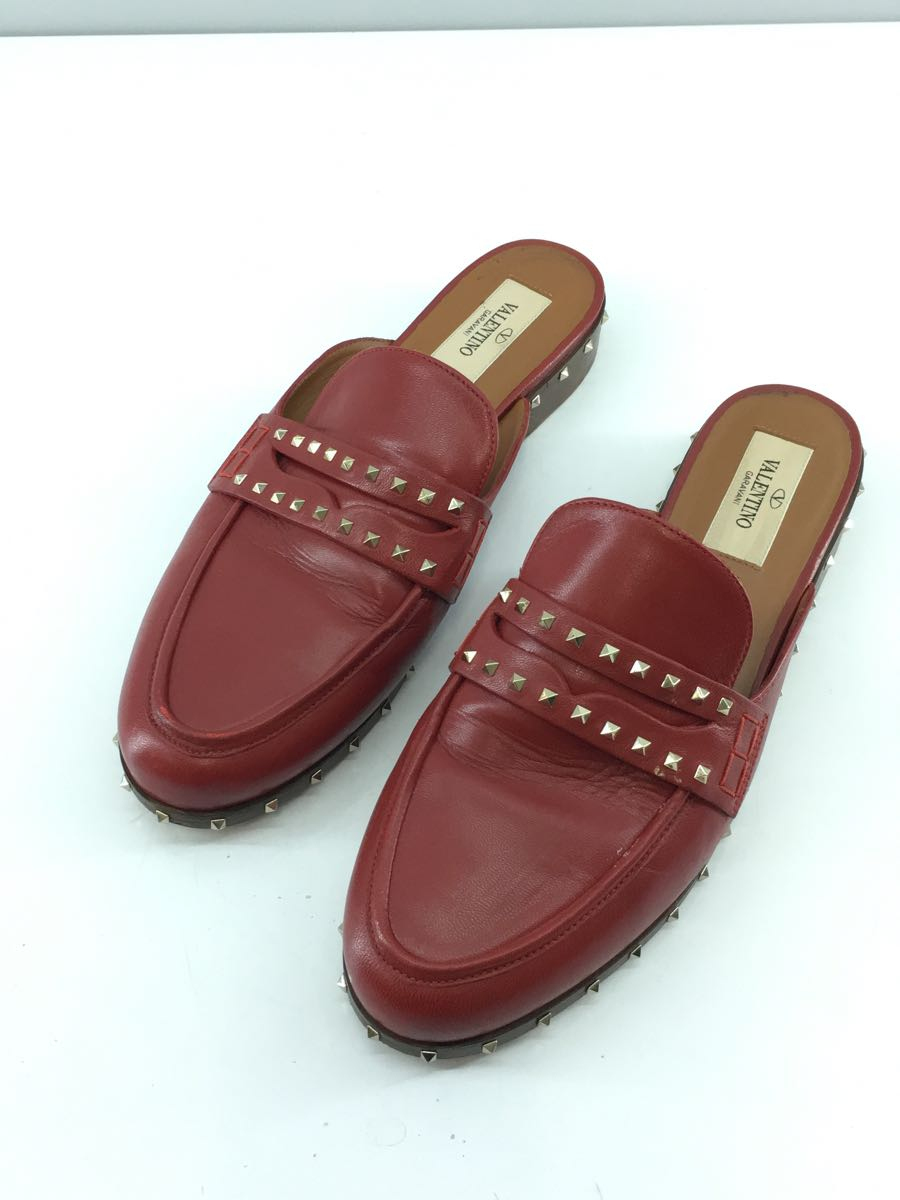 人気アイテム VALENTINO◇フラットパンプス/36.5/RED/レザー その他