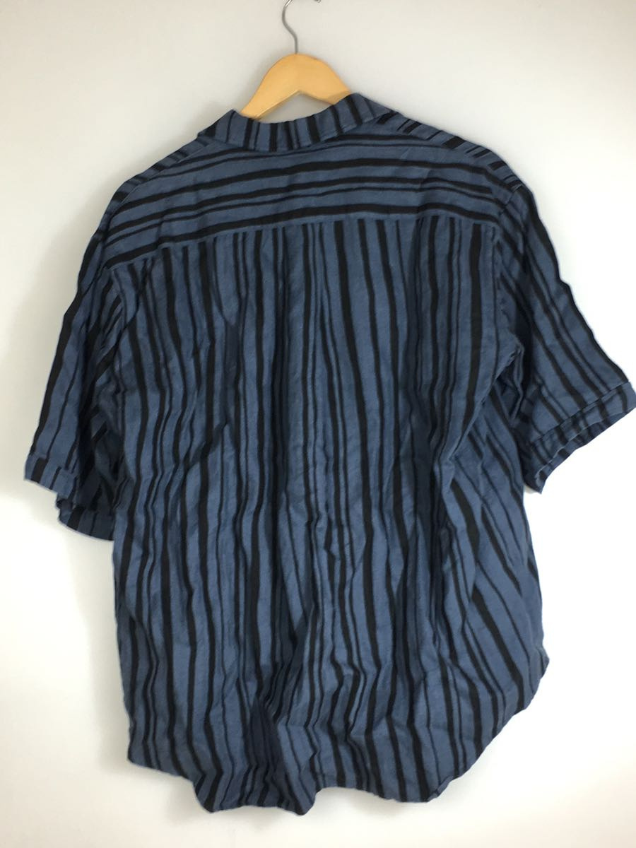 6(ROKU) BEAUTY & YOUTH UNITED ARROWS◆STRIPE PRINT SHORT SLEEVE SHIRT/36/リネン/ブルー/ストライプ_画像2