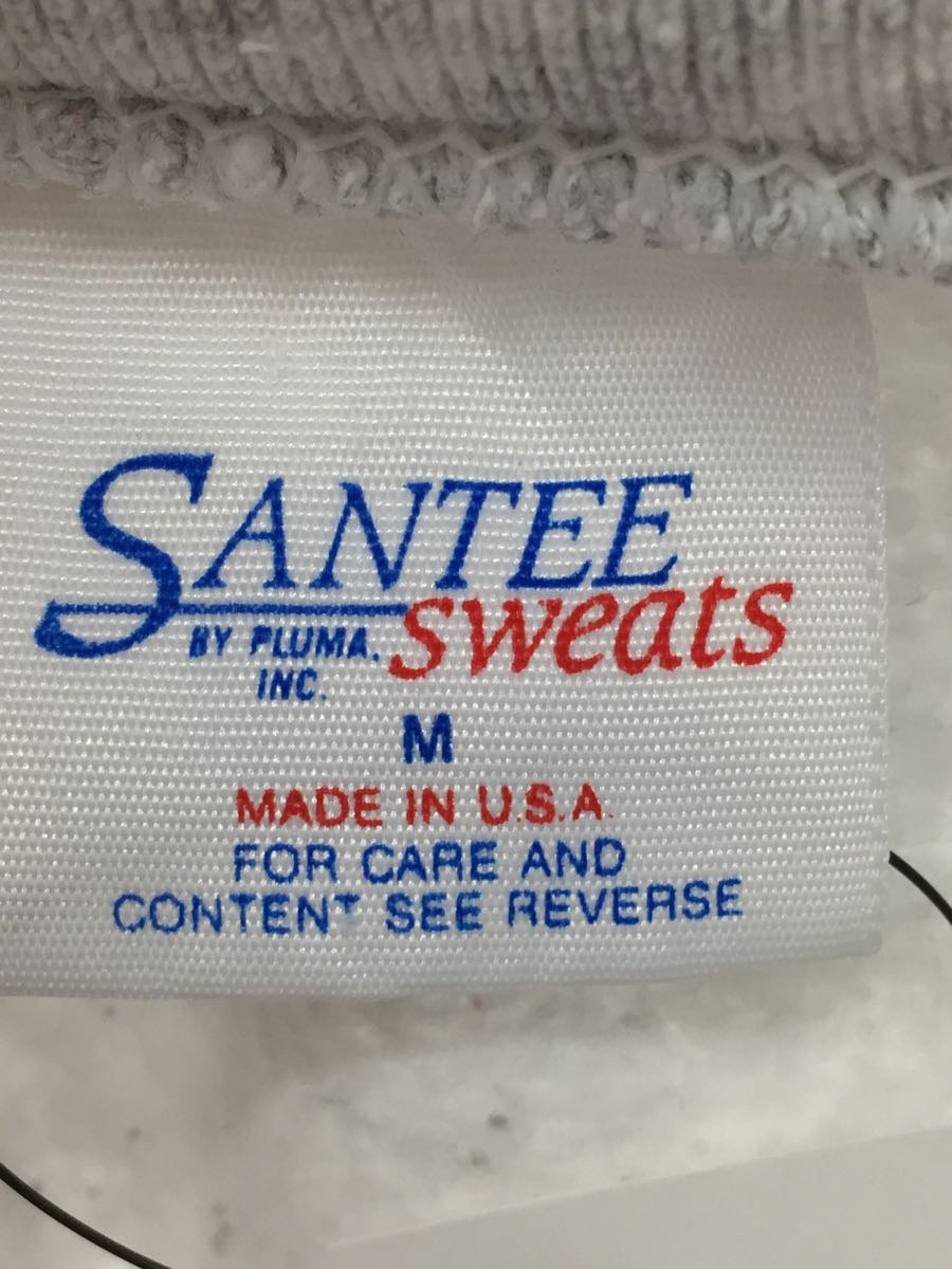 SANTEE SWEATS/MADE IN USA/80s-90s/半袖スウェット/M/ポリエステル/GRY/_画像4