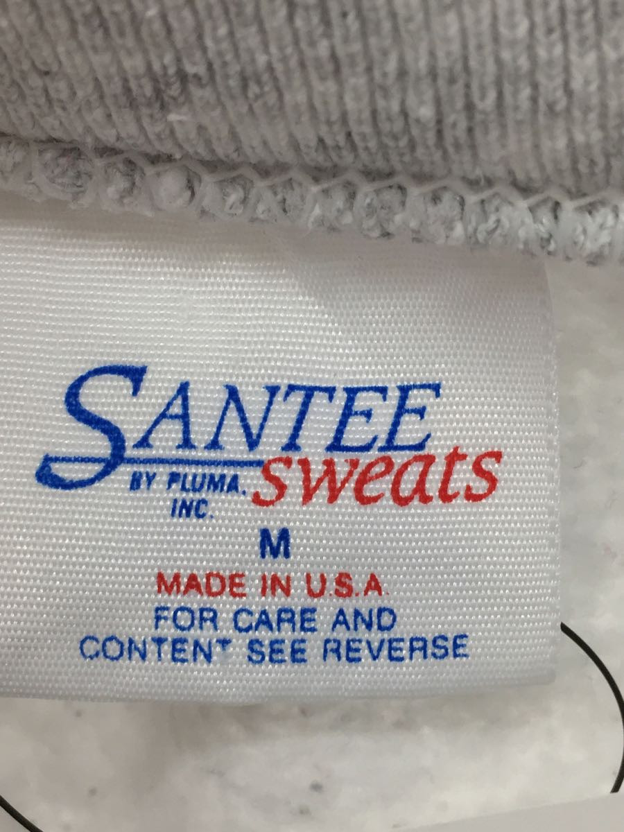 SANTEE SWEATS/MADE IN USA/80s-90s/半袖スウェット/M/ポリエステル/GRY/_画像3