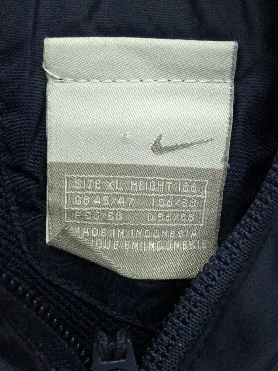 NIKE◆ハーフジップ/アノラックパーカー/XL/ポリエステル/ネイビー/紺/無地_画像3