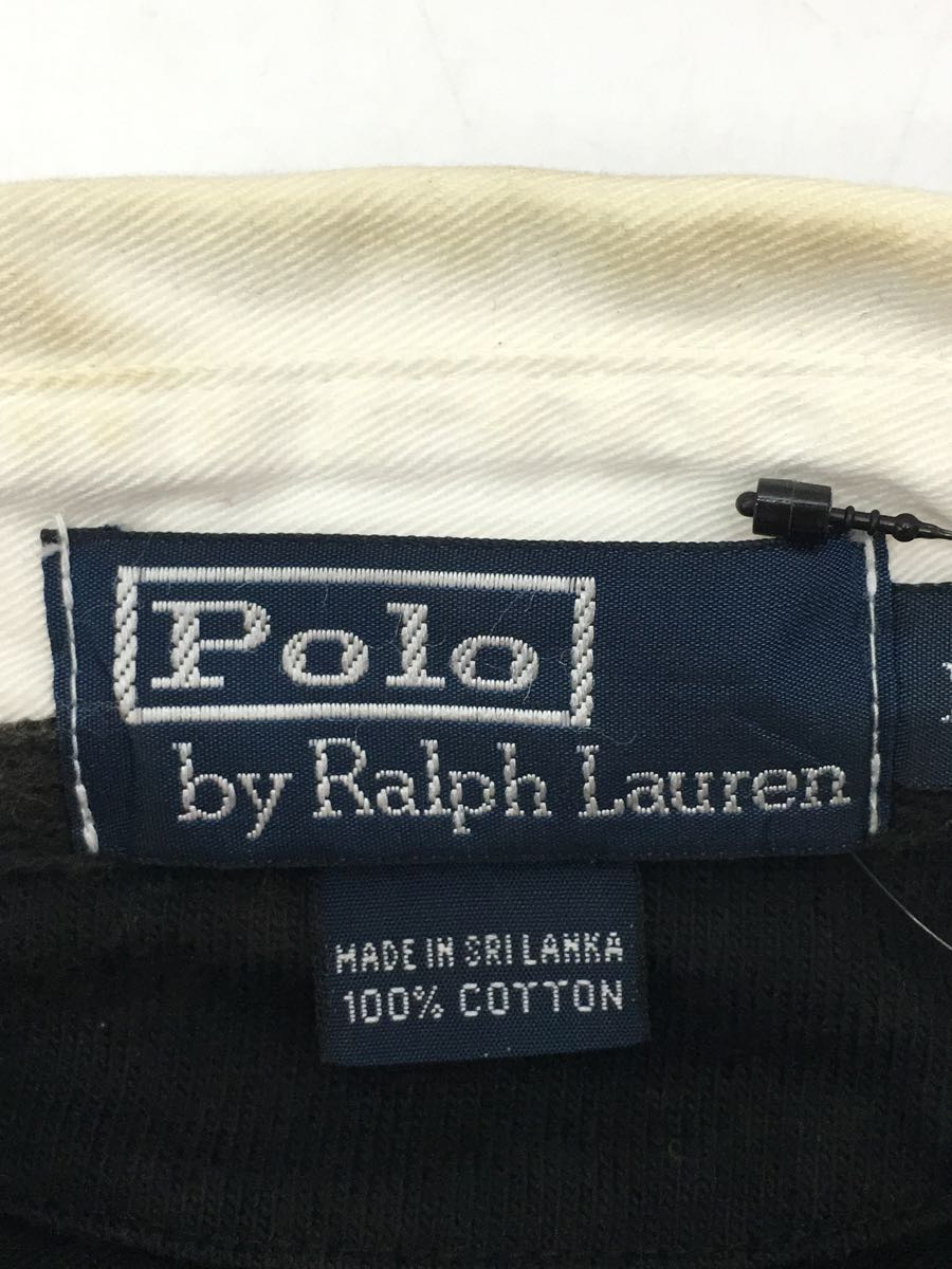 POLO RALPH LAUREN◆ポロシャツ/M/コットン/BLK/ボーダー_画像3