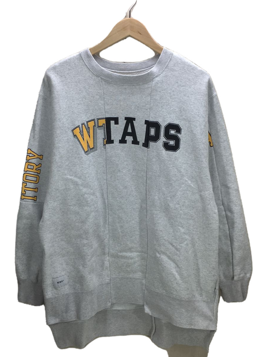 60％OFF】 WTAPS◇RIPPER SWEAT/スウェット/3/コットン/GRY/182ATDT