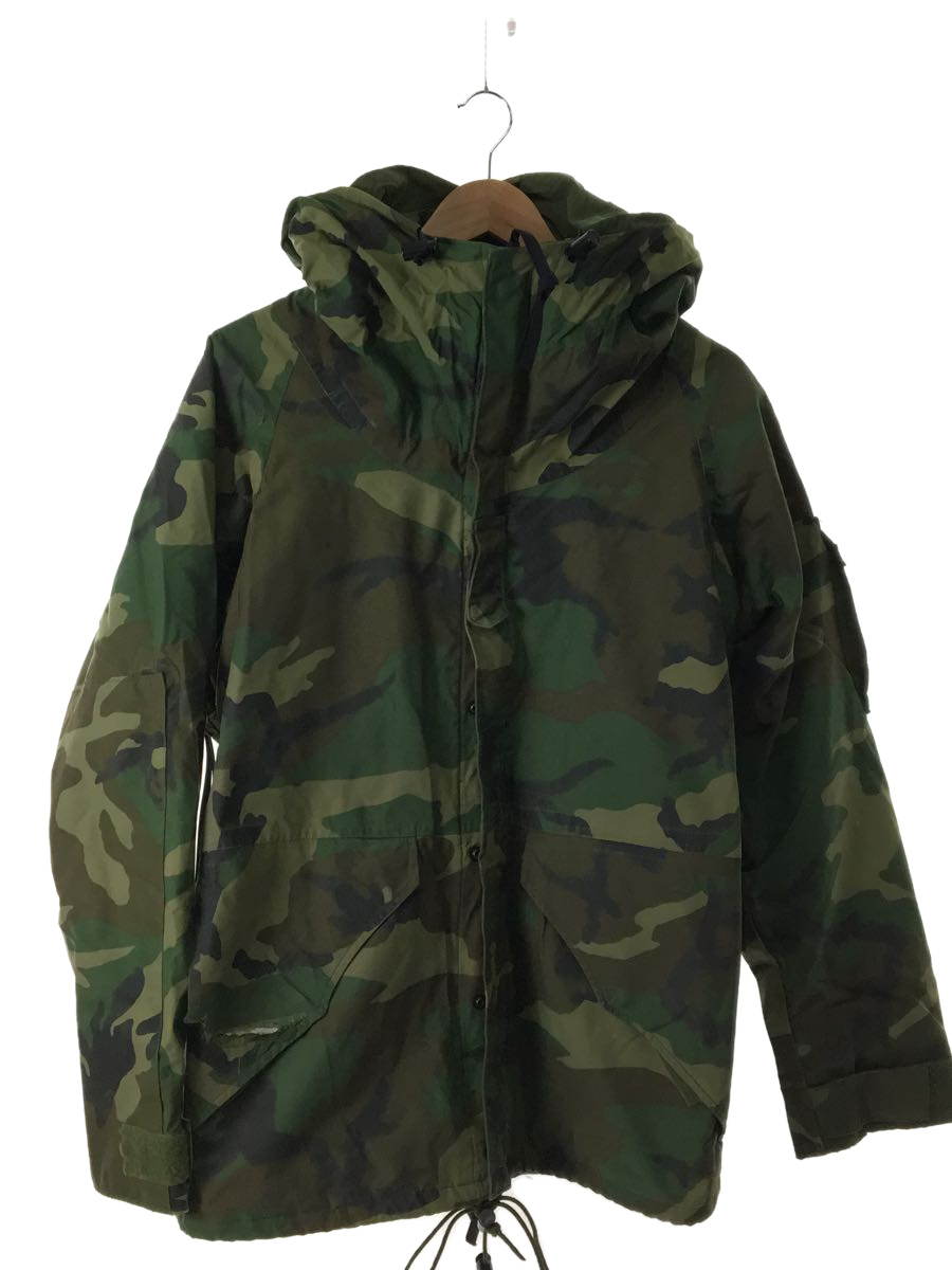 ALPHA INDUSTRIES◆EXTENDED COLD WEATHER CAMOFLAGE/ミリタリージャケット/S/ナイロン/GRN