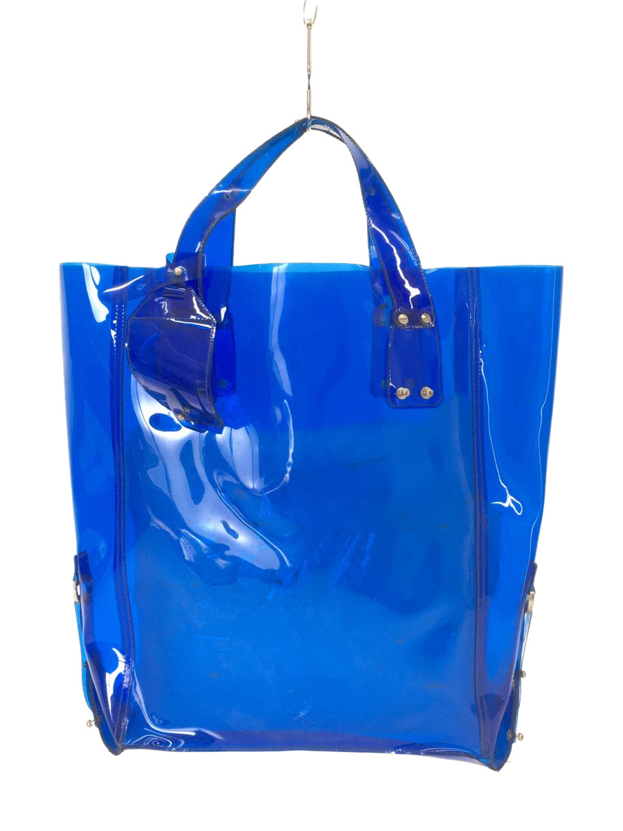 正規品販売! Alexander McQueen◇トートバッグ/PVC/BLU/無地 その他