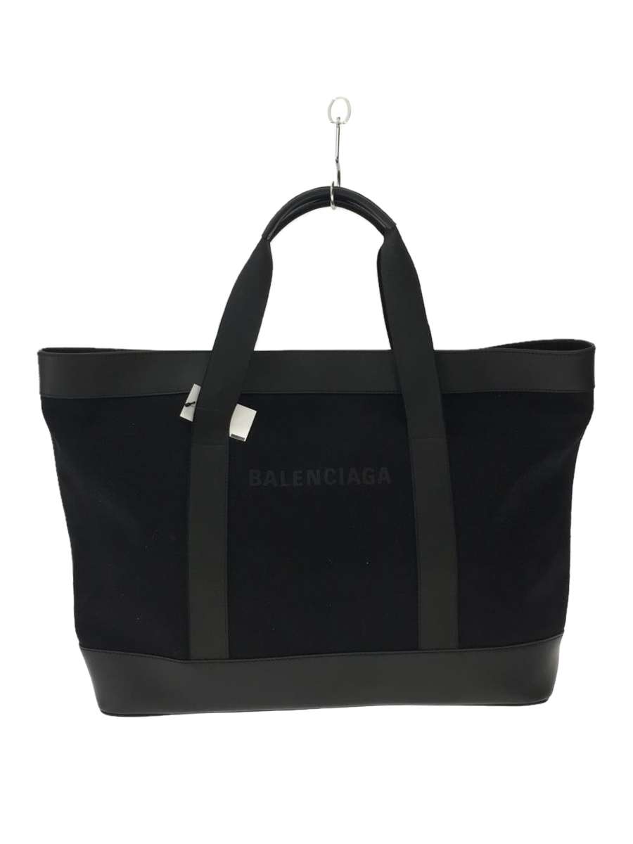 BALENCIAGA◆バレンシアガ/トートバッグ/キャンバス/BLK_画像1