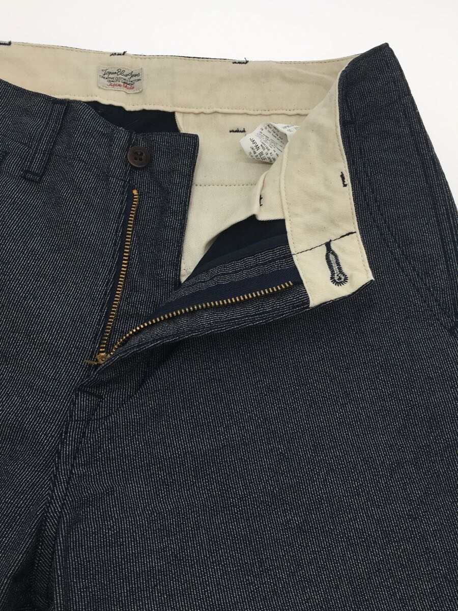 JAPAN BLUE JEANS◆モールスキンブルックリントラウザー/30/コットン/NVY_画像3