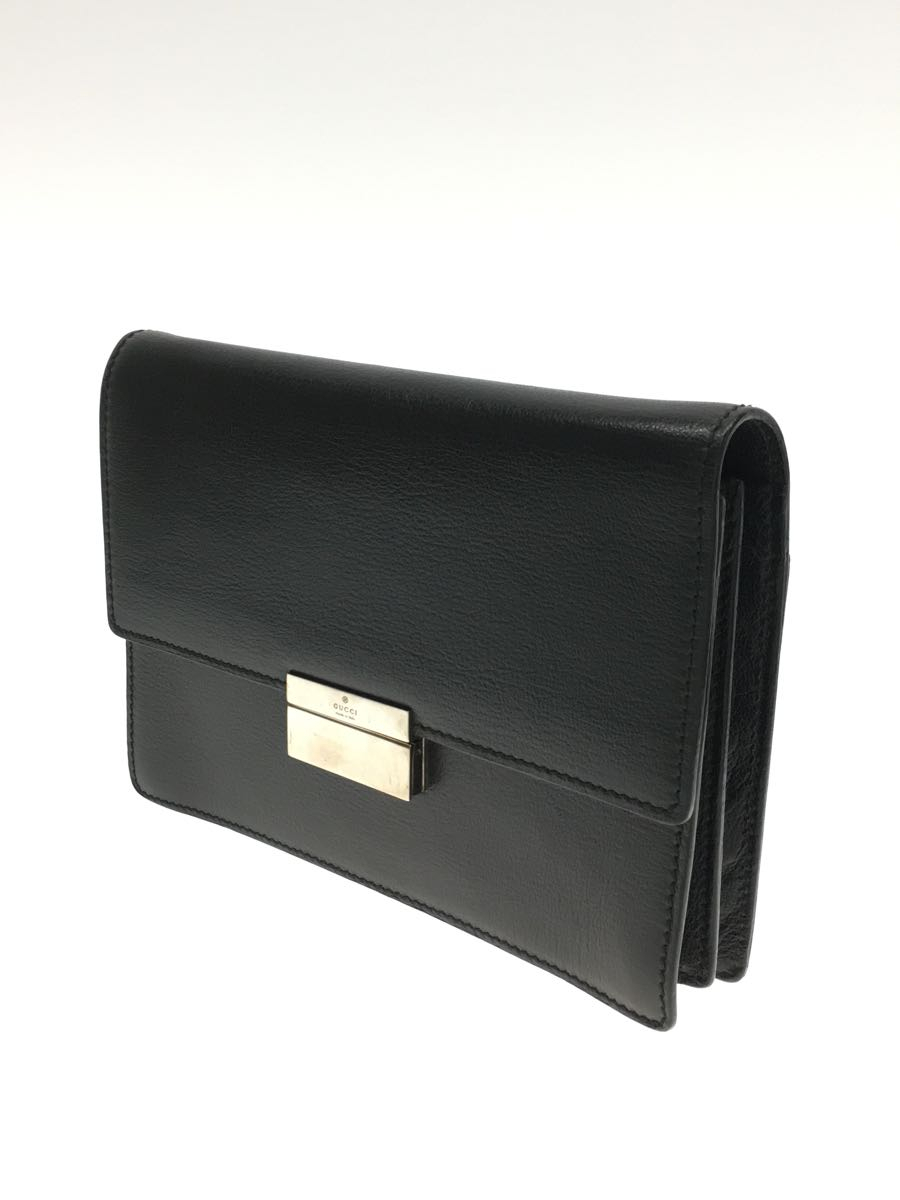 GUCCI* clutch bag _GG canvas / canvas /BLK