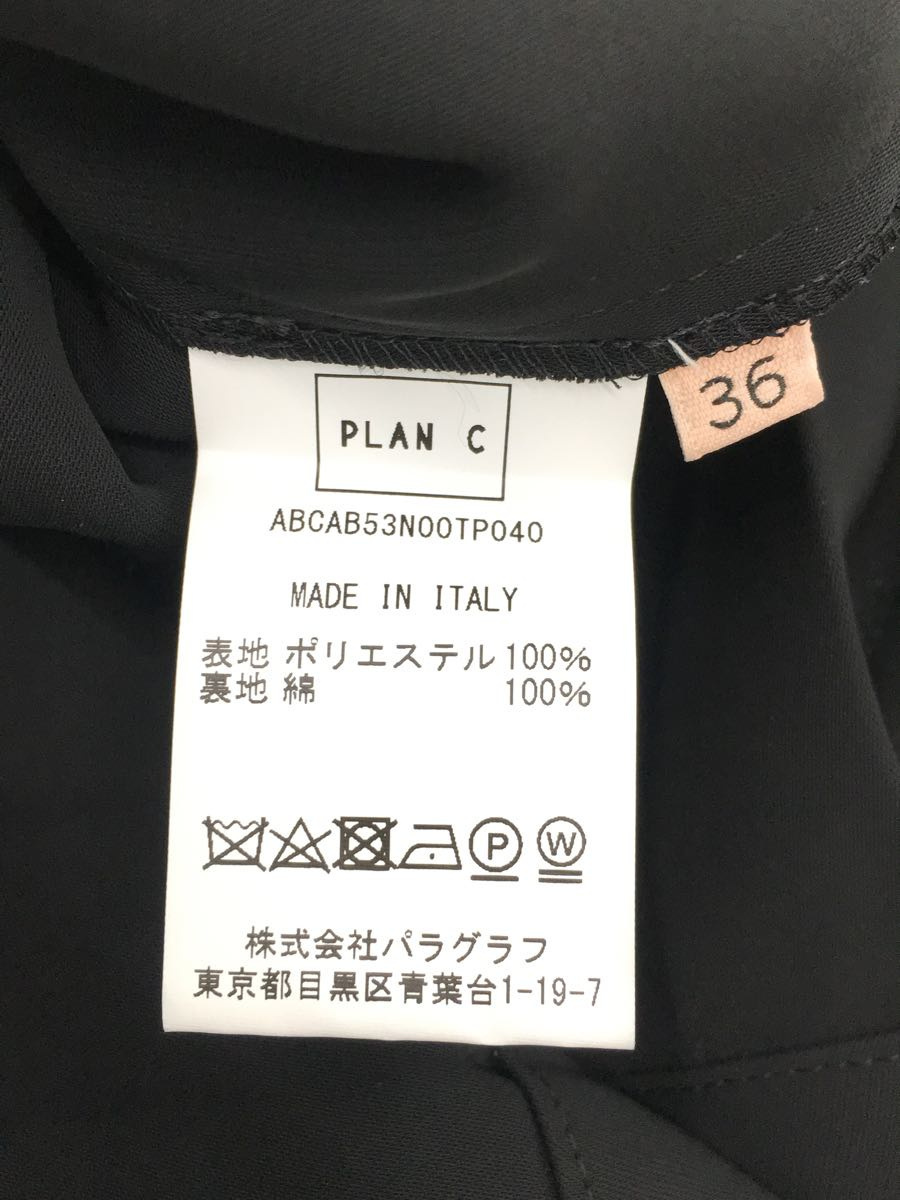 PLAN C◇ノースリーブワンピース/36/ポリエステル/BLK/無地 | inmano