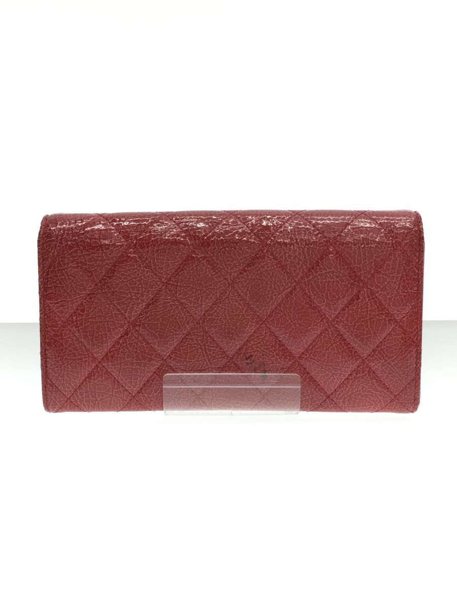 CHANEL◆マトラッセ/長財布/エナメル/レッド/19643798_画像2