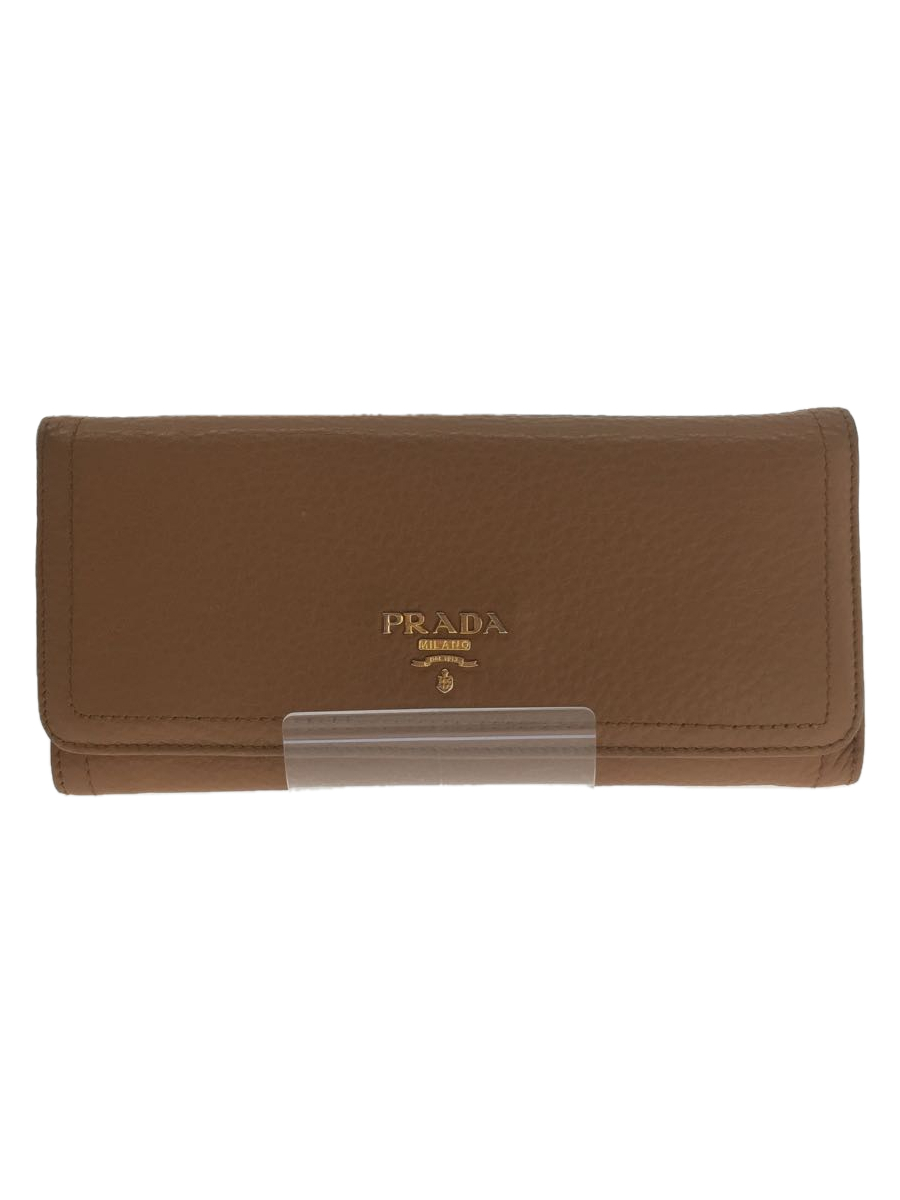 PRADA◇長財布/-/CML/無地/レディース-