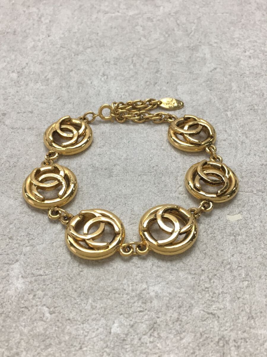 CHANEL◇6連ココマーク/ブレスレット/-/ゴールド/レディース