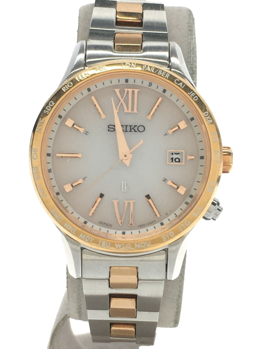 SEIKO◇LUKIA/ルキア/ソーラー腕時計/アナログ/-/GLD/SLV/1B35-0AB0