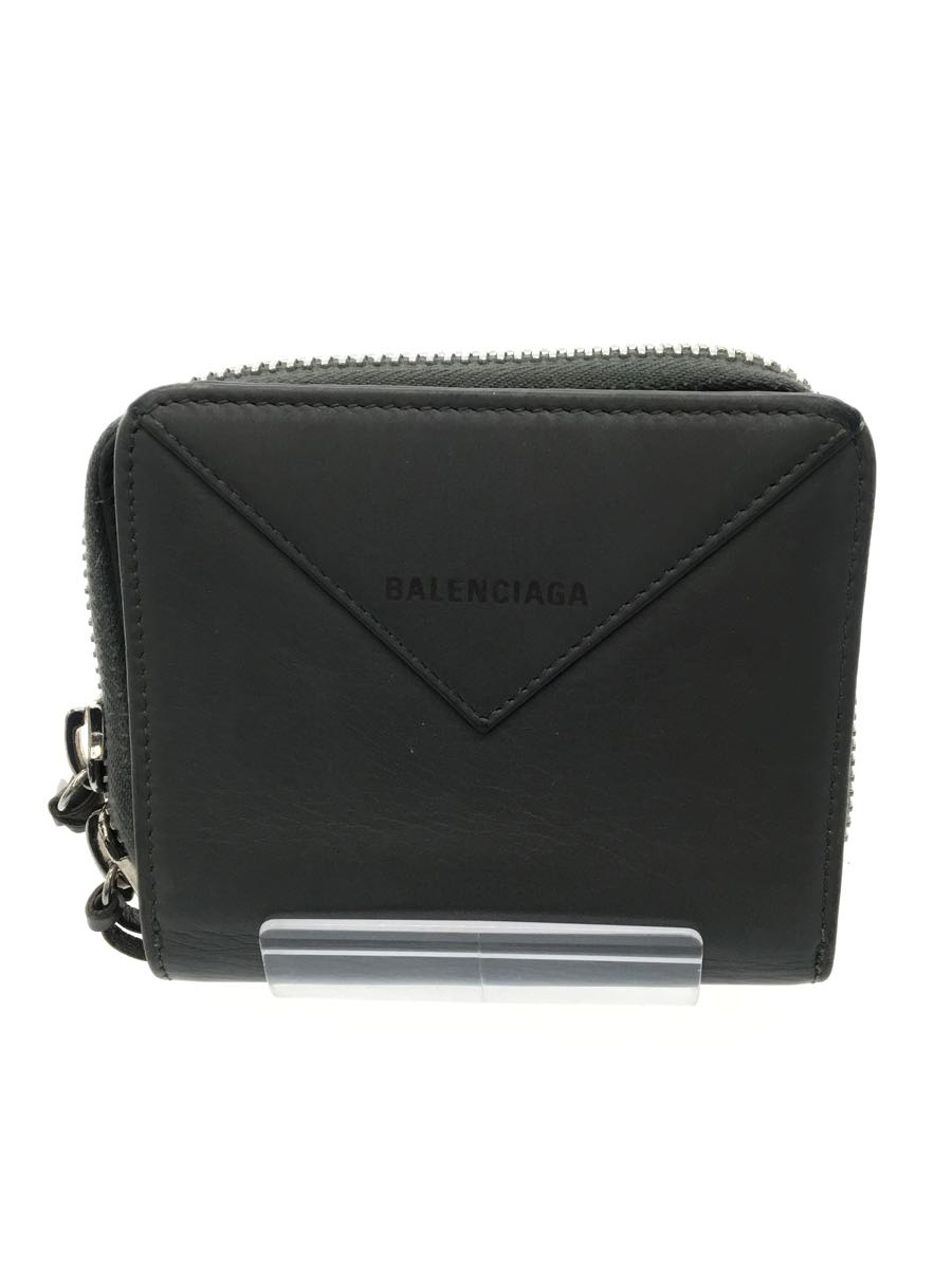 BALENCIAGA◆PAPER ZA BILLFOLD/レザー/GRY/レディース/371662・1000・Y・531267の画像1