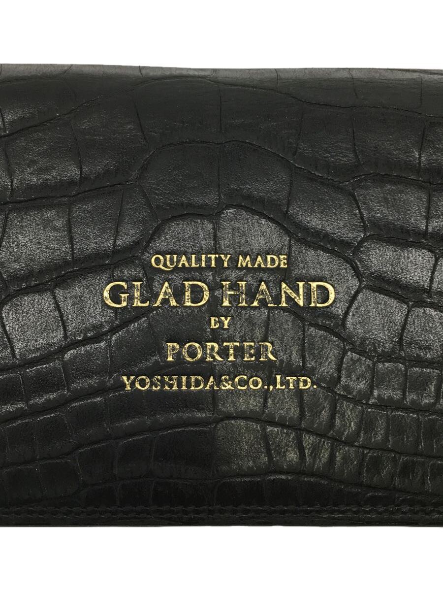 GLAD HAND◆長財布/レザー/BLK/メンズ/×PORTER_画像3