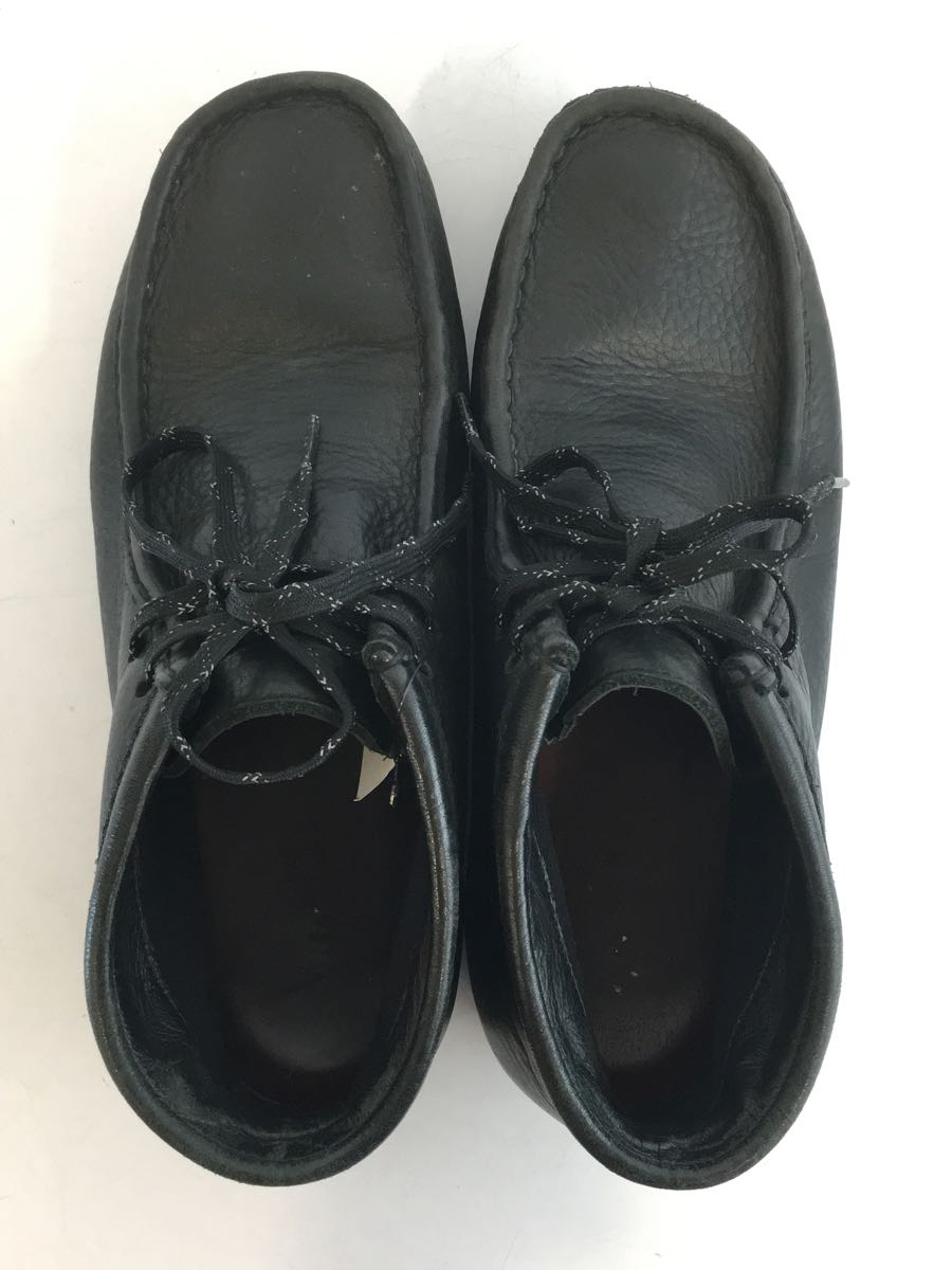 Clarks◆チャッカブーツ/25.5cm/BLK/レザー_画像3