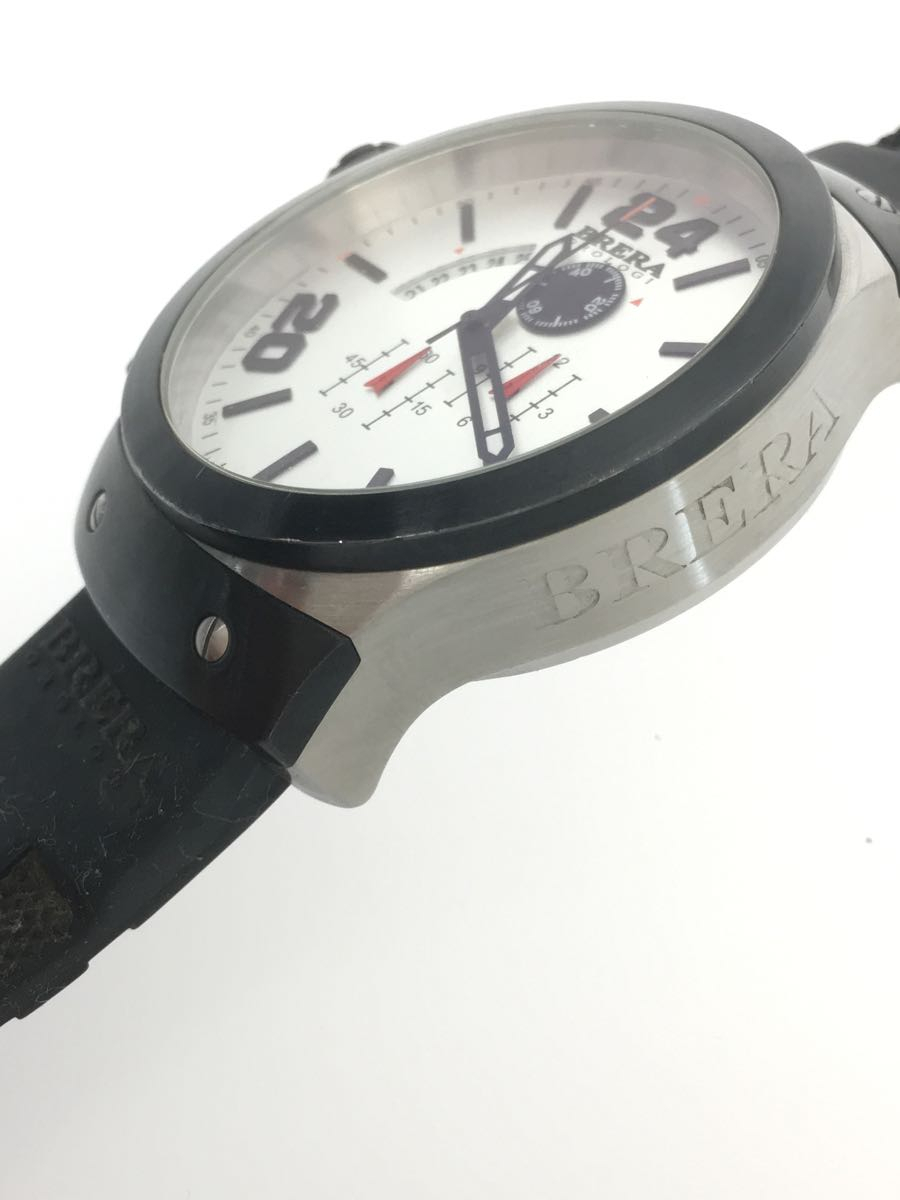 BRERA OROLOGI◆クォーツ腕時計/アナログ/ラバー/SLV/BRESC48_画像6