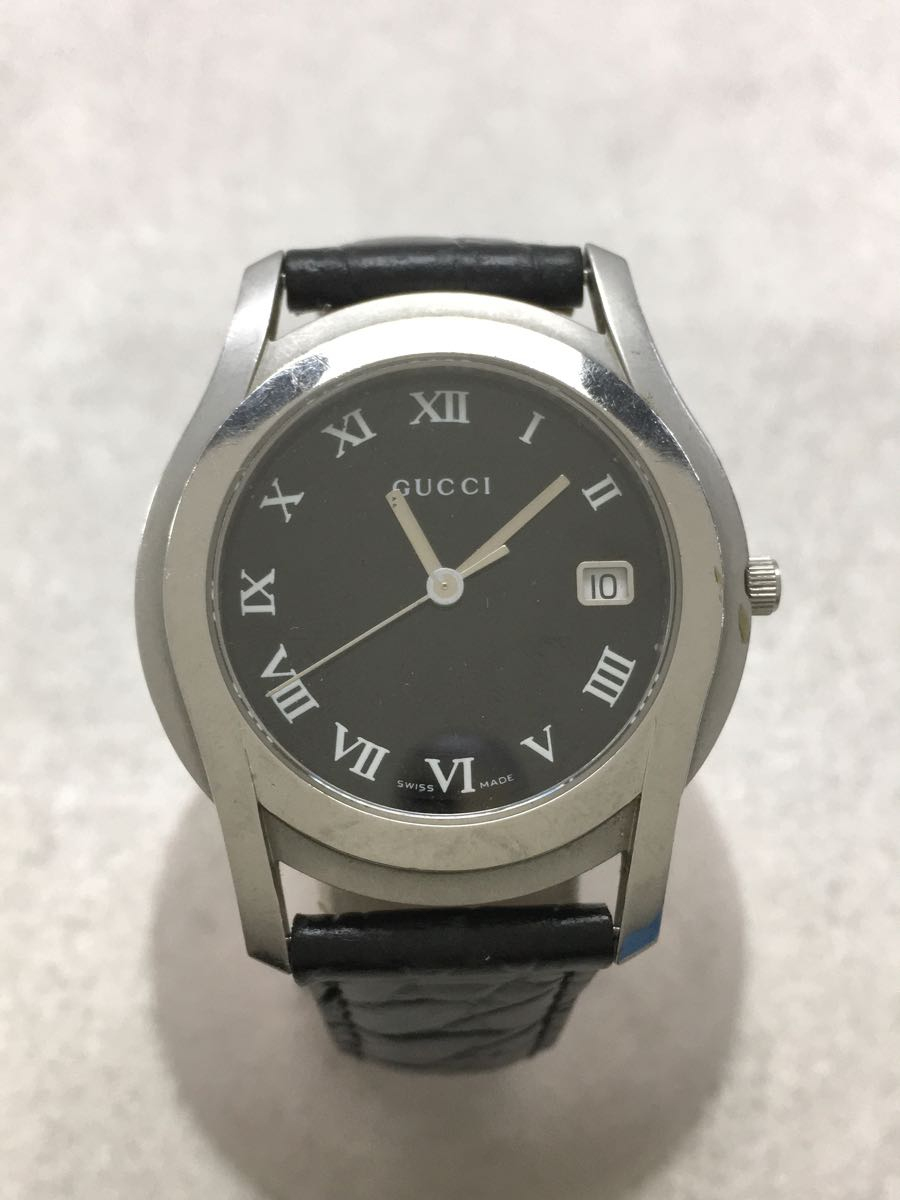高級素材使用ブランド GUCCI◇腕時計/アナログ/ステンレス/GRY/SLV/SS