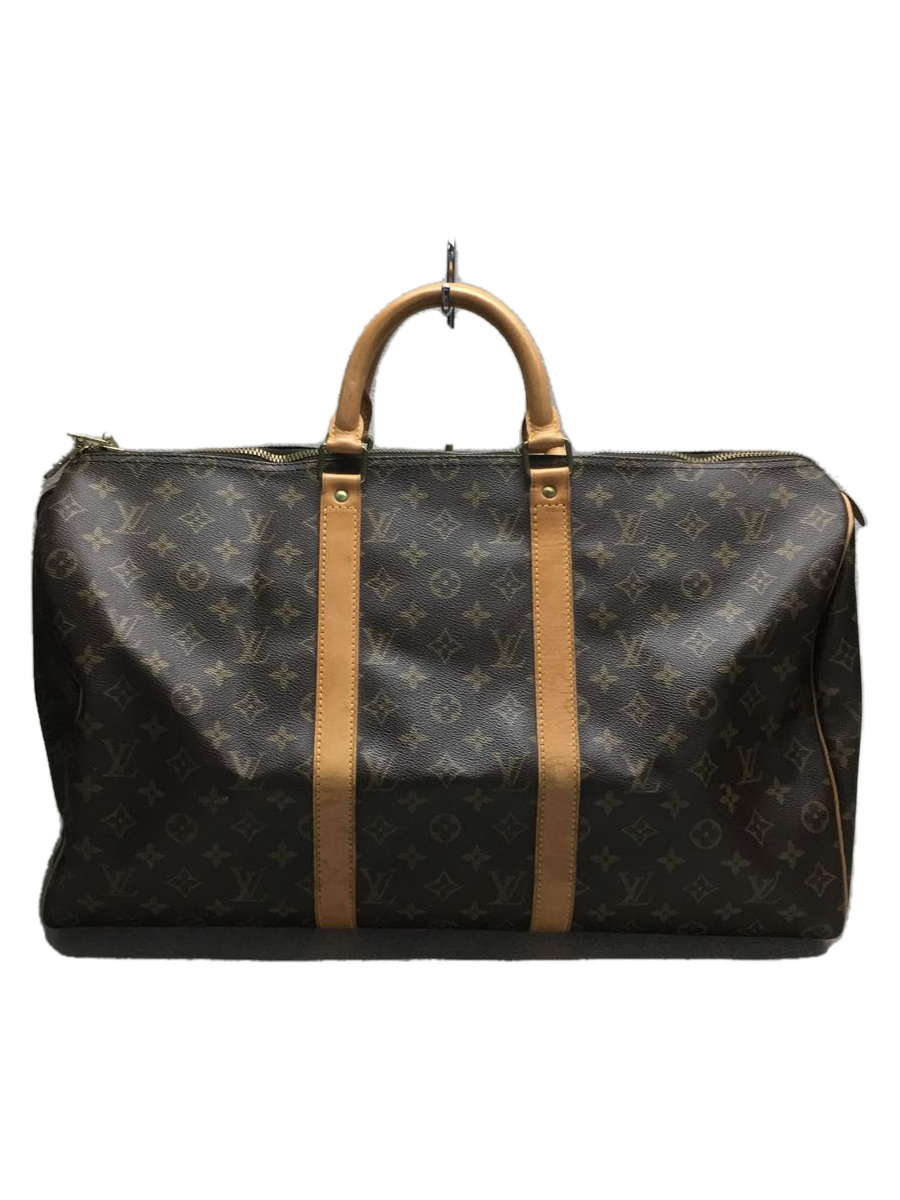 LOUIS VUITTON◆LOUIS VUITTON/ルイヴィトン/キーポル50_モノグラム_BRW/PVC/BRW_画像1