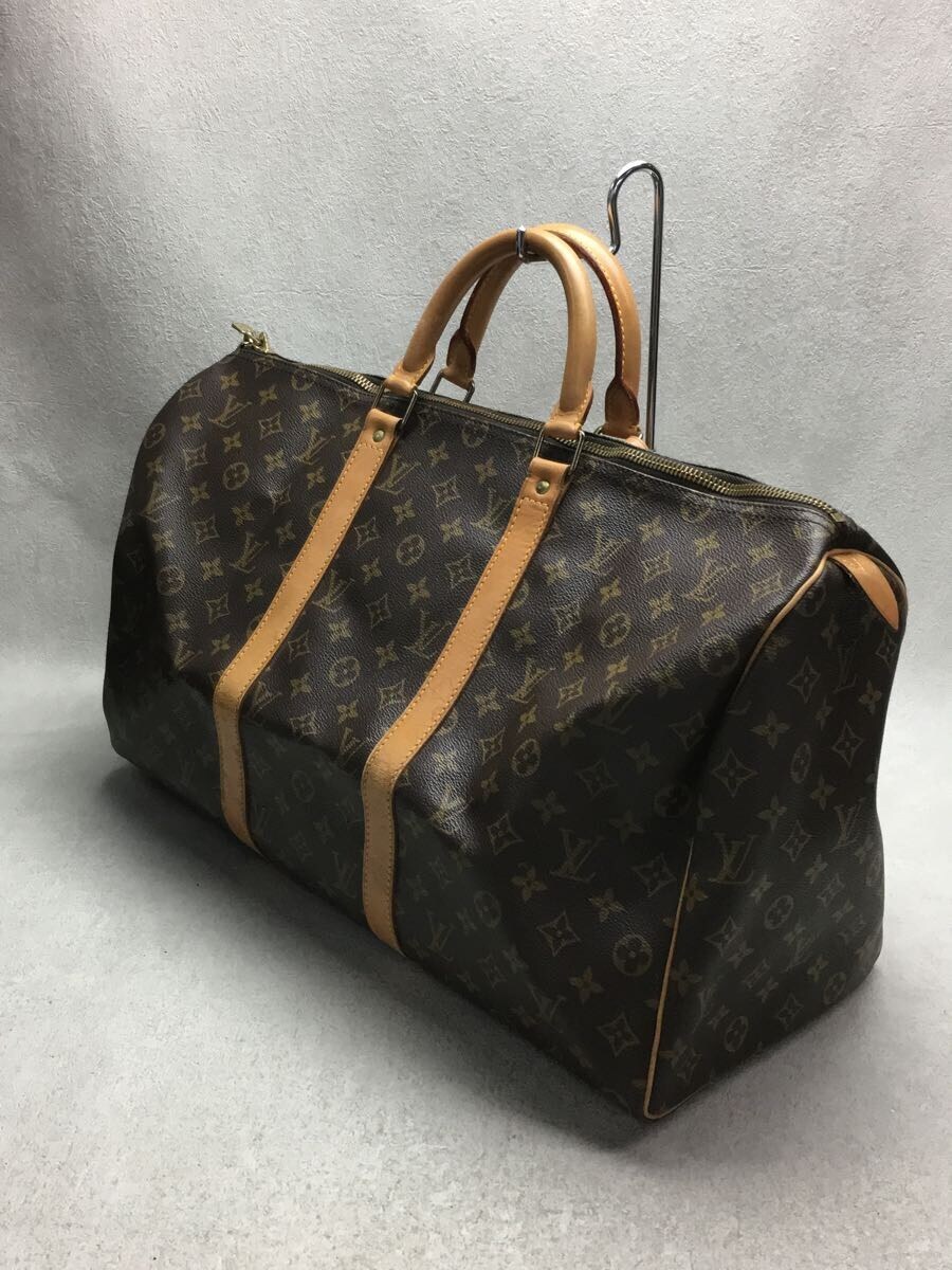 LOUIS VUITTON◆LOUIS VUITTON/ルイヴィトン/キーポル50_モノグラム_BRW/PVC/BRW_画像2