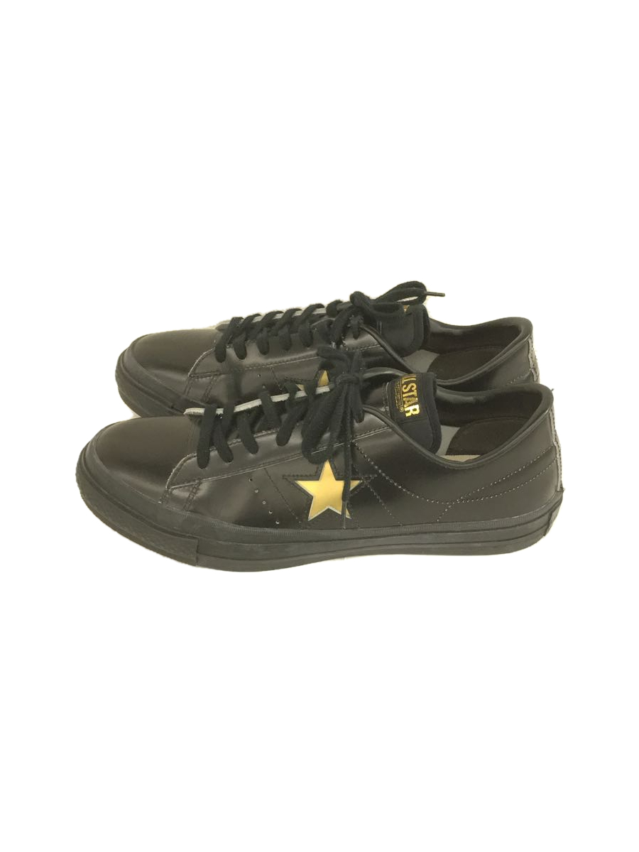 CONVERSE◆ローカットスニーカー/28cm/BLK/レザー