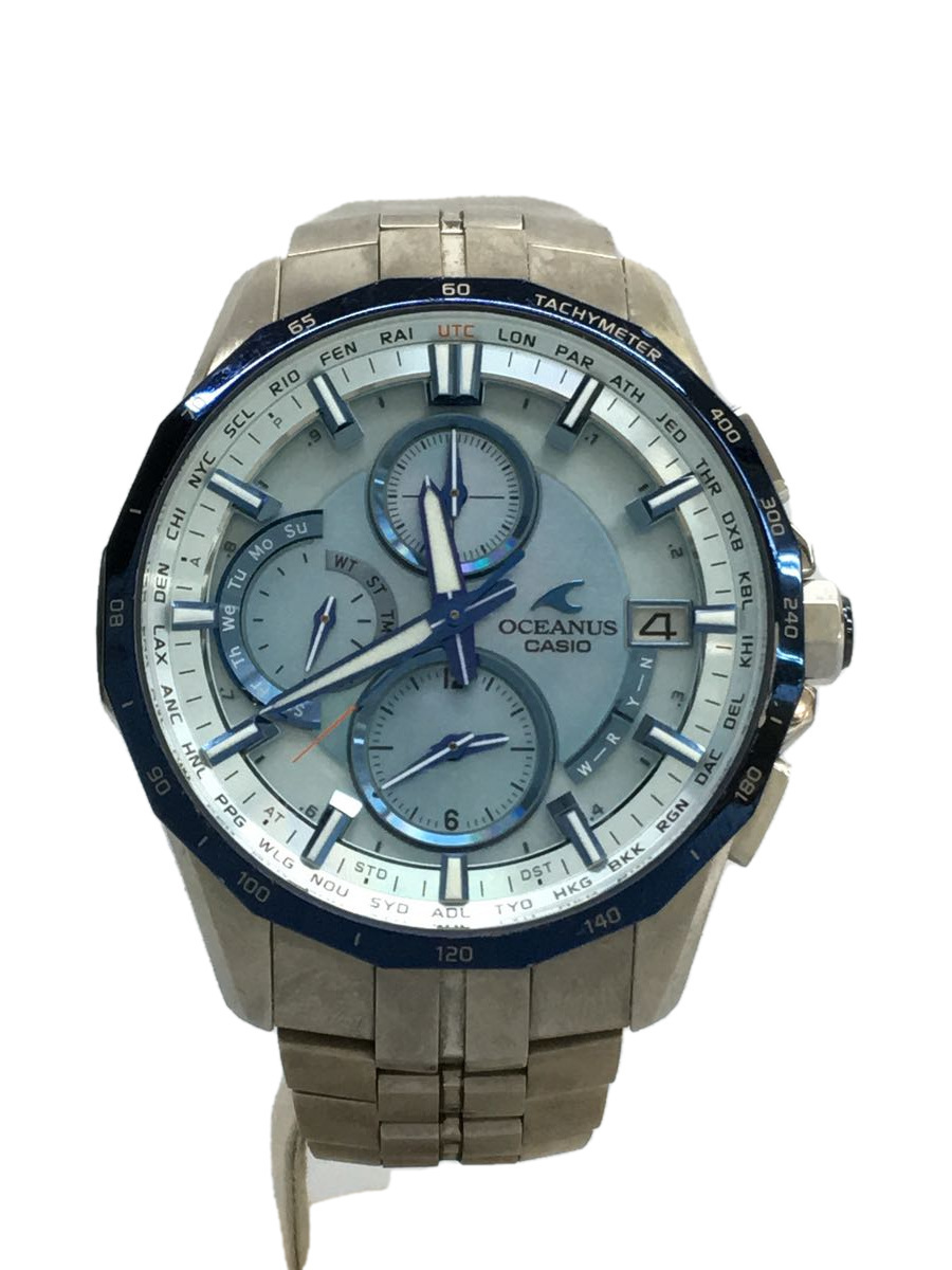 CASIO◇OCEANUS/アナログ/ステンレス/ブルー/シルバー/OCW-S3000P-2AJF