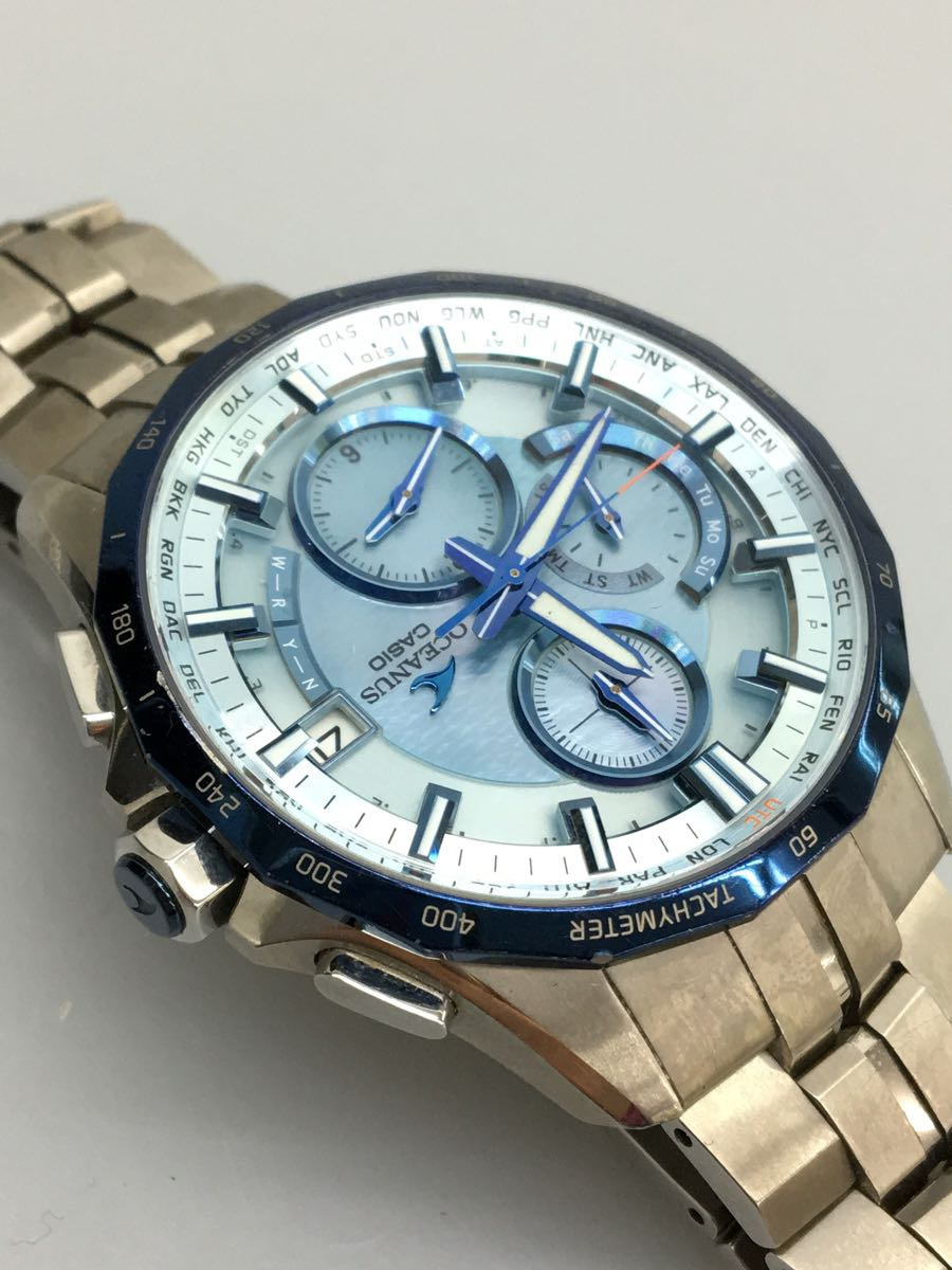CASIO◇OCEANUS/アナログ/ステンレス/ブルー/シルバー/OCW-S3000P-2AJF