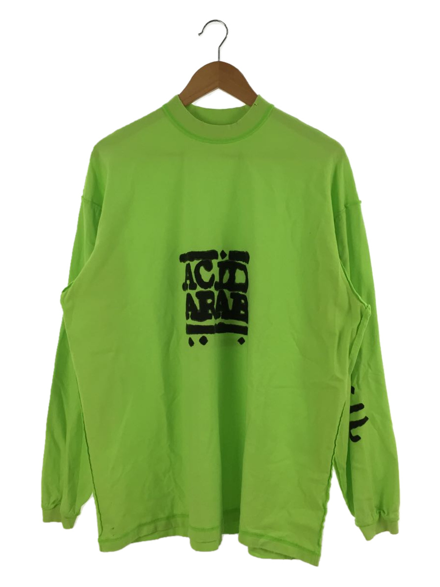 BALENCIAGA◇長袖Tシャツ/L/コットン/グリーン/無地/acid arab/250着