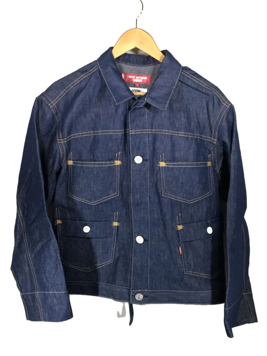 eYe COMME des GARCONS JUNYA WATANABE MAN◆コラボ/DENIM JACKET/リネン混/S/デニム/IDG/WI-J905