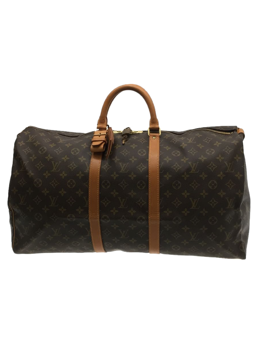 LOUIS VUITTON◆キーポル55_モノグラム_BRW/PVC/