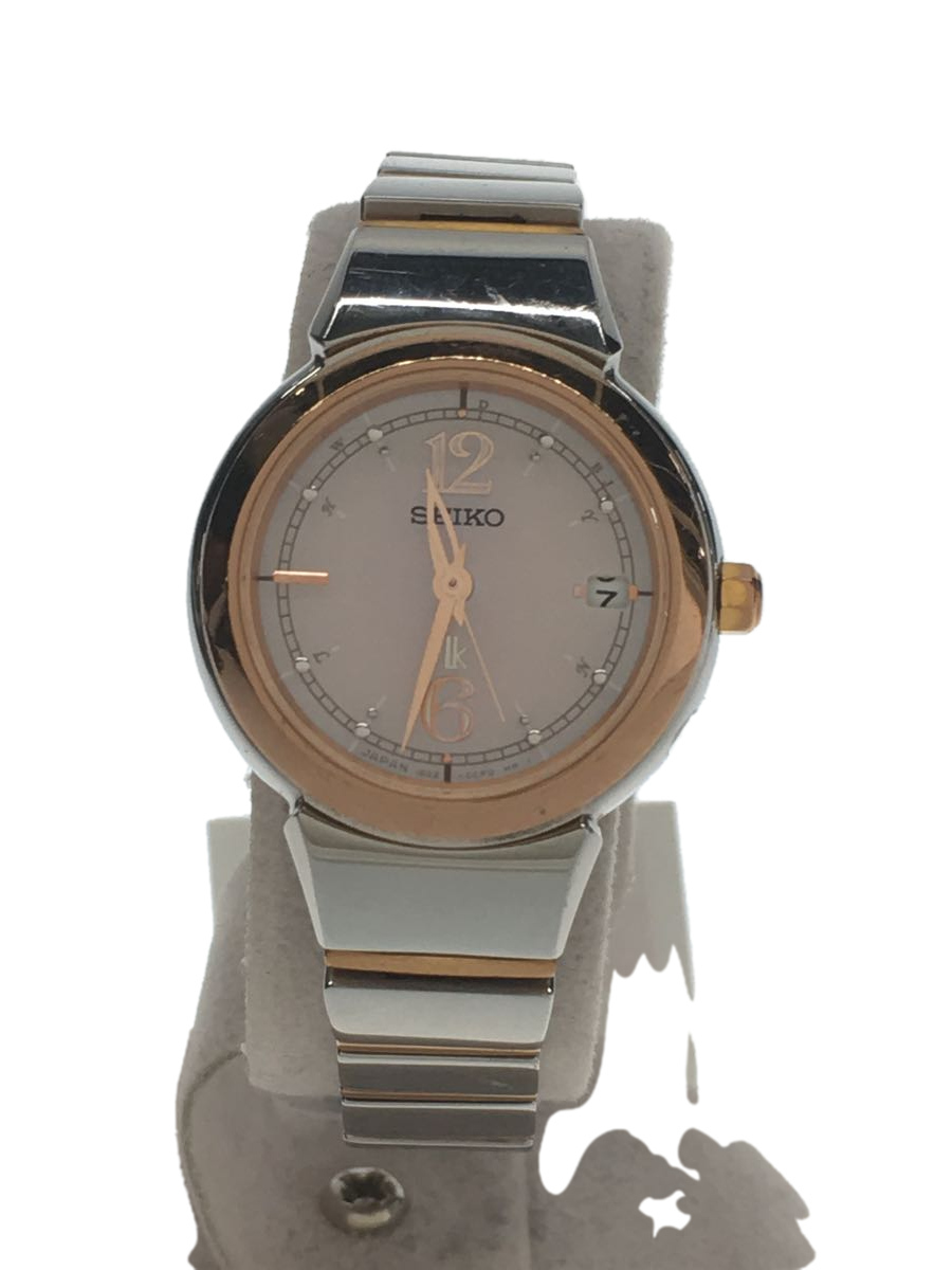 最新のデザイン SEIKO◇ソーラー腕時計/アナログ/ステンレス/PNK/SLV