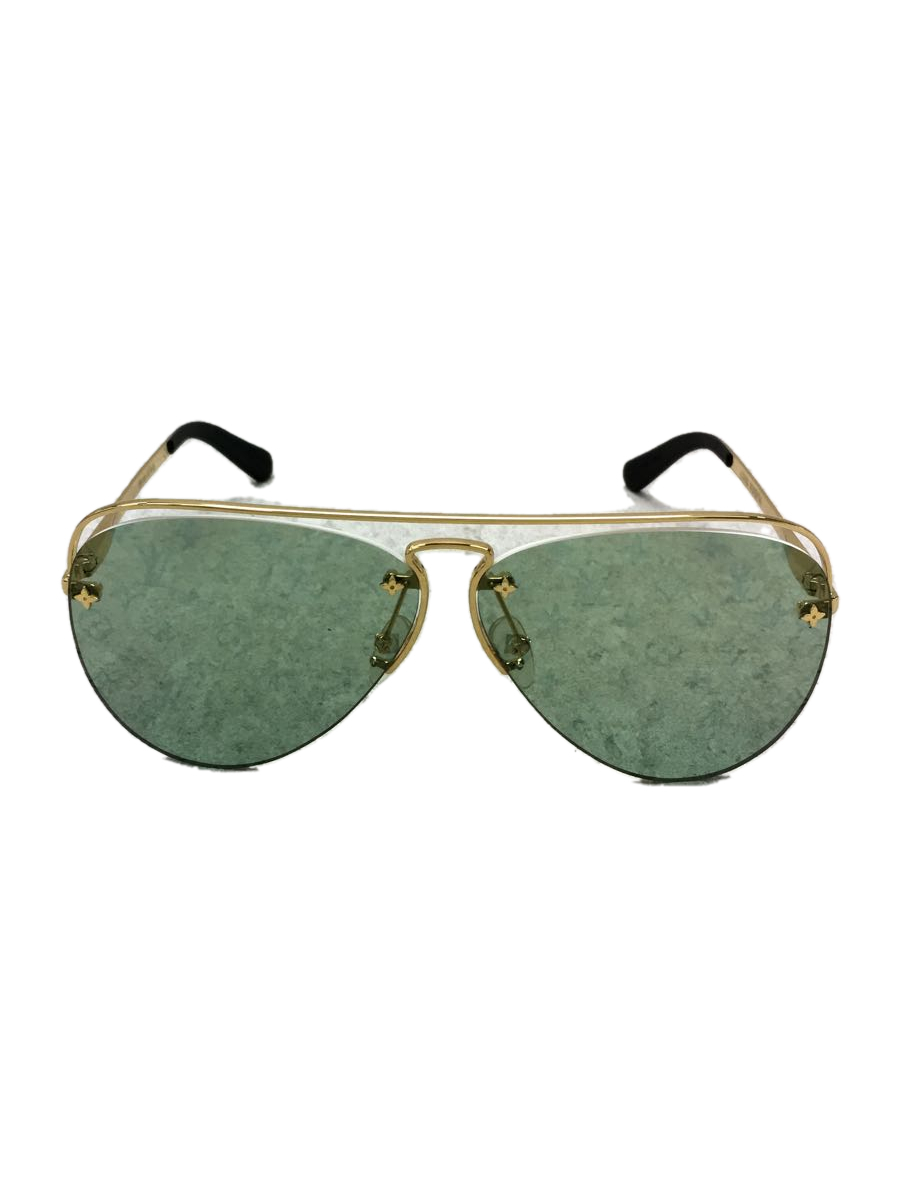 LOUIS VUITTON◇サングラスグリース/ティアドロップ/メタル/GLD/GRN